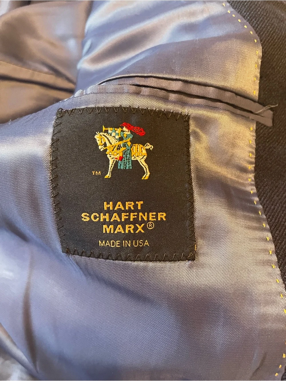 Hart Schaffner Marx Loro Piana 100% Cashmere Blazer 40R Navy Blue USA Made